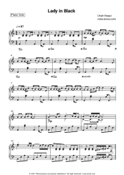 Sheet music, chords Uriah Heep - Lady In Black