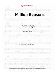 Sheet music, chords Lady Gaga - Million Reasons