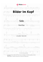 Sheet music, chords Sido - Bilder Im Kopf
