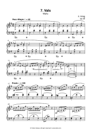 Sheet music, chords Edvard Hagerup Grieg - Lyric Pieces, op.38. No. 7 Waltz