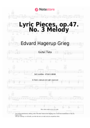 Sheet music, chords Edvard Hagerup Grieg - Lyric Pieces, op.47. No. 3 Melody