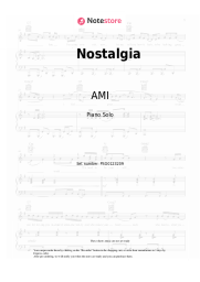Sheet music, chords AMI - Nostalgia