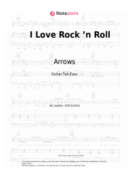 Sheet music, chords Arrows - I Love Rock ’n Roll