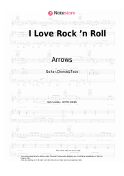 Sheet music, chords Arrows - I Love Rock ’n Roll