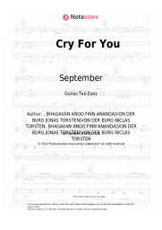 Sheet music, chords September - Cry For You