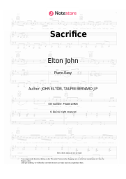Sheet music, chords Elton John - Sacrifice