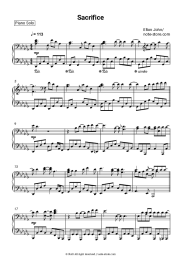 Sheet music, chords Elton John - Sacrifice