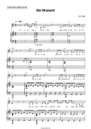 Sheet music, chords DJ Ötzi - Der Moment