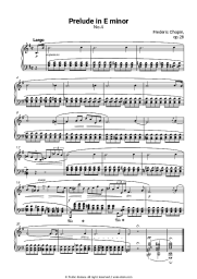 Sheet music, chords Frederic Chopin - Prélude Opus 28 No. 4 in E Minor