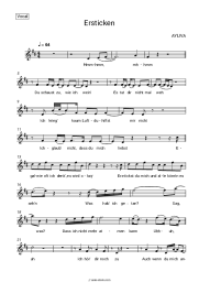Sheet music, chords AYLIVA - Ersticken