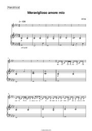 Sheet music, chords Arisa - Meraviglioso amore mio