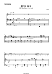 Sheet music, chords Ado - Binks' Sake (One Piece OST)