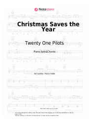 Sheet music, chords Twenty One Pilots - Christmas Saves the Year