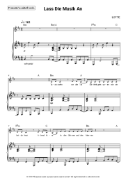 Sheet music, chords LOTTE - Lass Die Musik An