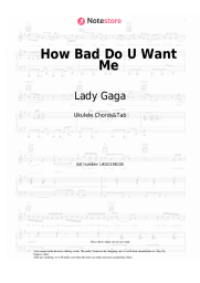 Sheet music, chords Lady Gaga - How Bad Do U Want Me