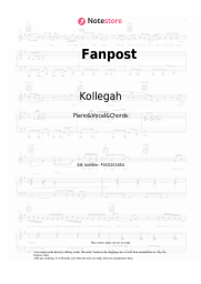 Sheet music, chords Kollegah - Fanpost