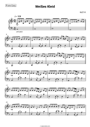 Sheet music, chords KATI K - Weißes Kleid