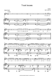 Sheet music, chords Drake - Trust Issues