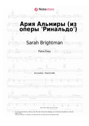 Sheet music, chords Sarah Brightman - Ария Альмиры (из оперы 'Ринальдо')