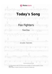 Sheet music, chords Foo Fighters - Today's Song