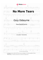 Sheet music, chords Ozzy Osbourne - No More Tears