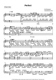 Sheet music, chords Ed Sheeran - Perfect