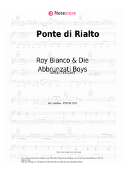 Sheet music, chords Roy Bianco & Die Abbrunzati Boys - Ponte di Rialto
