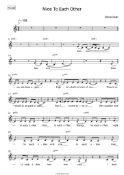 Sheet music, chords Olivia Dean - Nice To Each Other