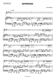 Sheet music, chords Anne-Marie - DEPRESSED