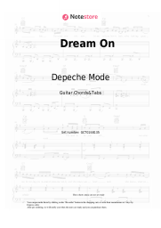 Sheet music, chords Depeche Mode - Dream On