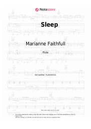 Sheet music, chords Marianne Faithfull - Sleep