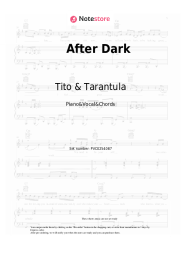 Sheet music, chords Tito & Tarantula - After Dark