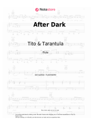 Sheet music, chords Tito & Tarantula - After Dark