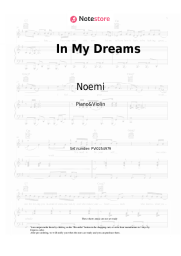 Sheet music, chords Noemi - In My Dreams