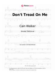 Sheet music, chords Cain Walker - Don't Tread On Me