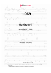 Sheet music, chords Haftbefehl, Bazzazian - 069