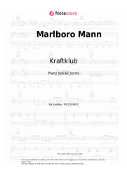 Sheet music, chords Kraftklub - Marlboro Mann