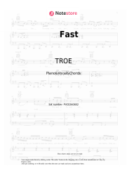 Sheet music, chords TROE - Fast