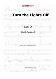 Sheet music, chords KATO, Jon Nørgaard - Turn the Lights Off