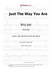 Sheet music, chords Billy Joel - Just The Way You Are