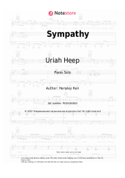 Sheet music, chords Uriah Heep - Sympathy