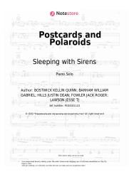 Sheet music, chords Sleeping with Sirens - Postcards and Polaroids