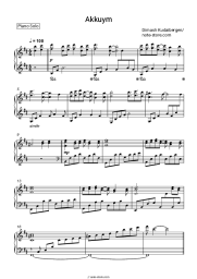 Sheet music, chords Dimash Kudaibergen - Аккуым