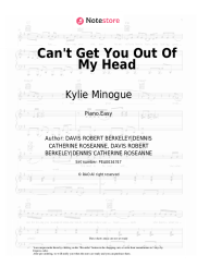 Sheet music, chords Kylie Minogue - Can't Get You Out Of My Head