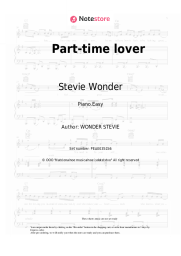 Sheet music, chords Stevie Wonder - Part-time lover