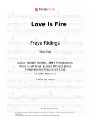 Sheet music, chords Freya Ridings - Love Is Fire