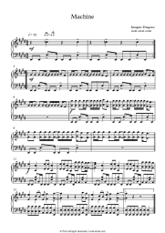 Sheet music, chords Imagine Dragons - Machine