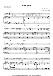 Sheet music, chords Ed Sheeran - Afterglow