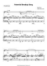 Sheet music, chords Aly & AJ - Potential Breakup Song