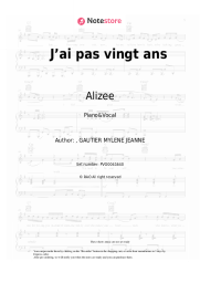 undefined Alizee - J’ai pas vingt ans